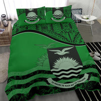 Kiribati Duvet Cover Set - Kiribati Flag & Coat Of Arms Green - Polynesian Pride