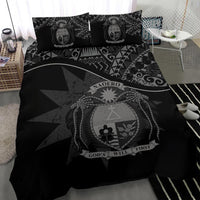 Nauru Duvet Cover Set - Nauru Bedding Flag & Coat Of Arms Black - Polynesian Pride