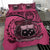 Samoa Duvet Cover Set - Special Grunge Samoa Flag Coat Of Arms Pink - Polynesian Pride