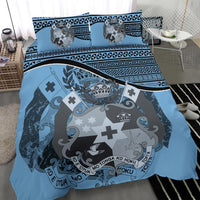 Tonga Duvet Cover Set - Tonga Coat Of Arms Blue - Polynesian Pride