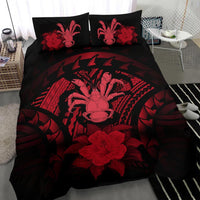Niue Duvet Cover Set - Coconut Crab & Red Hibiscus - Polynesian Pride