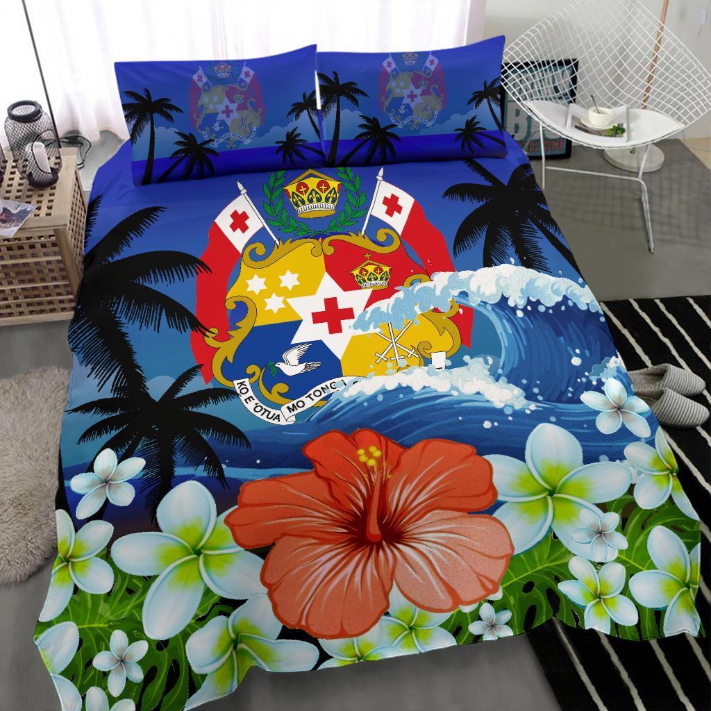 Tonga Bedding Set Coat Of Arms Hibiscus - Polynesian Pride