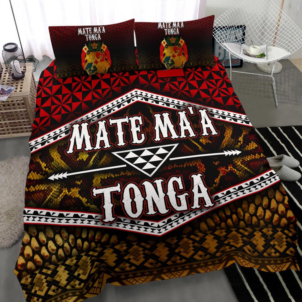 Polynesian Bedding Set - Mate Ma'a Tonga Duvet Cover Set - Polynesian Pride