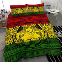 Hawaiian Map Madame Pele Kanaka Plumeria Polynesian Bedding Set Set - Polynesian Pride