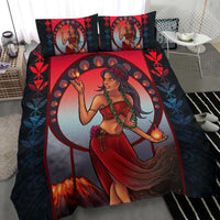 Polynesian Hawaii Duvet Cover Set Set - Pele Hawaiian Girl - Polynesian Pride