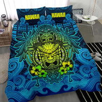 Polynesian Hawaii Duvet Cover Set - Hawaiian Tiki (Blue) - Polynesian Pride