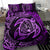 Hawaiian Map Turtle Polynesian Bedding Set Circle Purple - Polynesian Pride