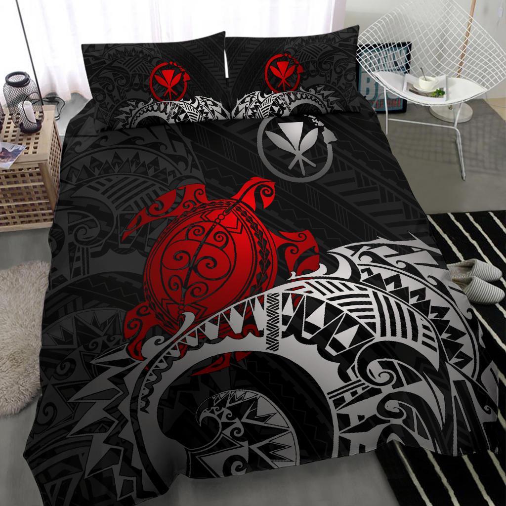 Polynesian Hawaii Duvet Cover Set - Polynesian Turtle (Red) - Polynesian Pride