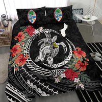 Polynesian Duvet Cover Set - Guam Bedding Set Polynesia Map Turtle Hibiscus - Polynesian Pride