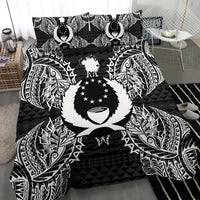 Polynesian Bedding Set - Pohnpei Duvet Cover Set Map Black - Polynesian Pride