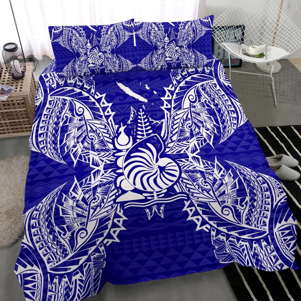 Polynesian Bedding Set - New Caledonia Duvet Cover Set Map Blue - Polynesian Pride