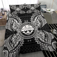 Polynesian Bedding Set - Federated States Of Micronesian Duvet Cover Set Map Black - Polynesian Pride