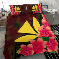 Hawaiian Kanaka Plumeria Polynesian Bedding Set - Polynesian Pride