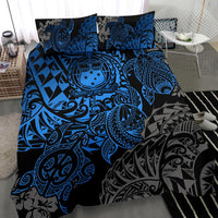 Polynesian Duvet Cover - Samoa Bedding Set - Blue Turtle Flowing - Polynesian Pride
