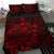 Polynesian Bedding Set - Cook Islands Duvet Cover Set Red Color - Polynesian Pride