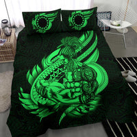 Polynesian Bedding Set - Cook islands Duvet Cover Set Father And Son Green Green - Polynesian Pride