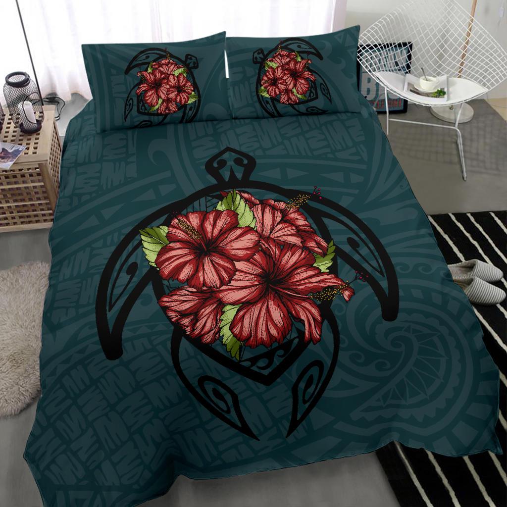 Hawaii Bedding Set - Hawaii Turtle Hibiscus Polynesian Bedding Set - Polynesian Pride