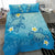 Hawaii Plumeria Deep Blue Turtle Bedding Set - Polynesian Pride