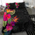 Polynesian Bedding Set - Hibiscus Pattern Black - Polynesian Pride
