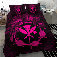 Hawaii Kanaka Turtle Hibiscus Polynesian Bedding Set - Anthea Style Pink - Polynesian Pride