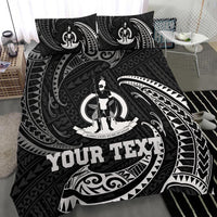 Vanuatu Polynesian Custom Personalised Bedding Set - White Tribal Wave - Polynesian Pride