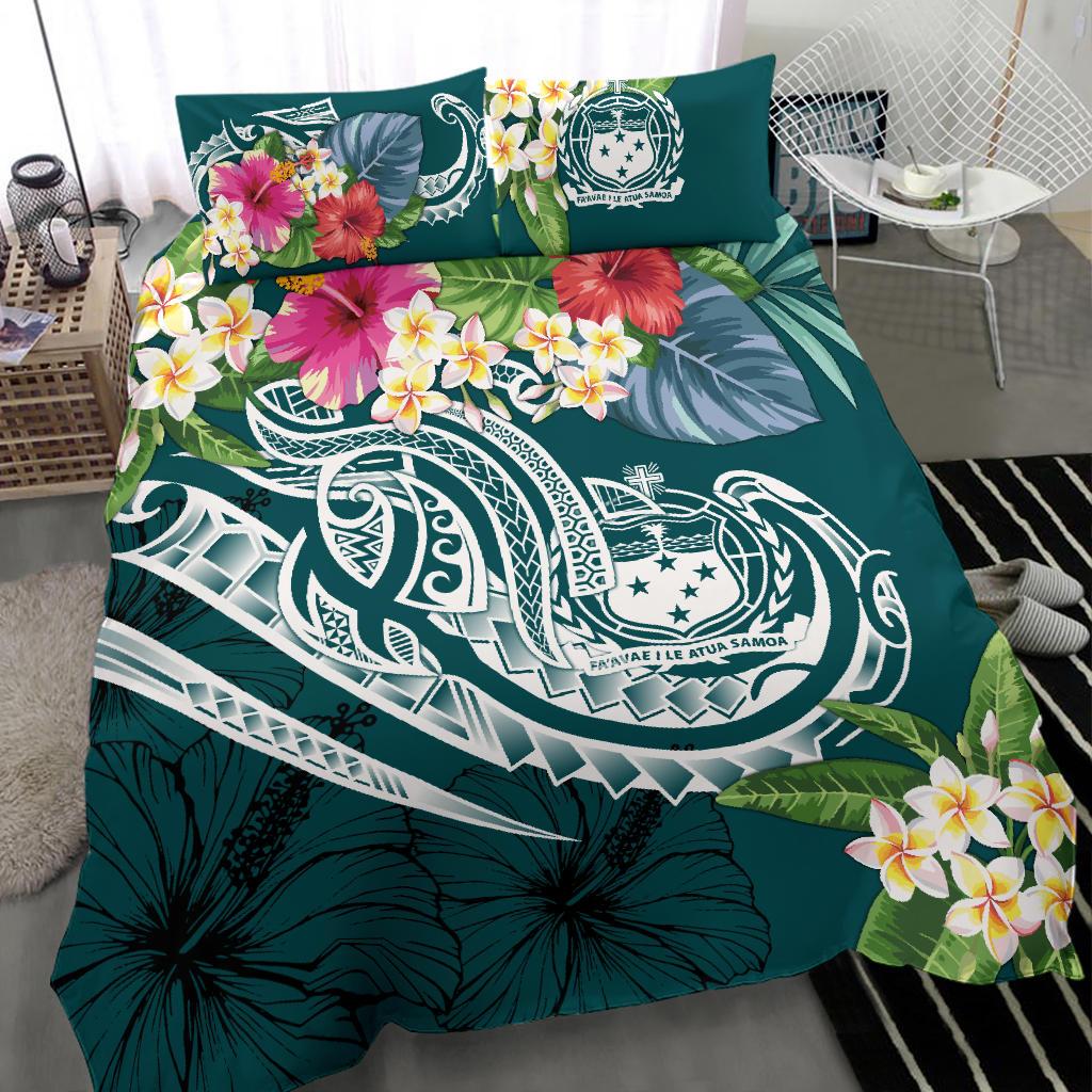 Samoa Polynesian Bedding Set - Summer Plumeria - Polynesian Pride