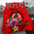 Vanuatu Polynesian Bedding Set - Floral With Seal Red - Polynesian Pride