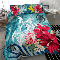 Hawaiian Bedding Set - Coral Tropical Turtle Bedding Set - Polynesian Pride