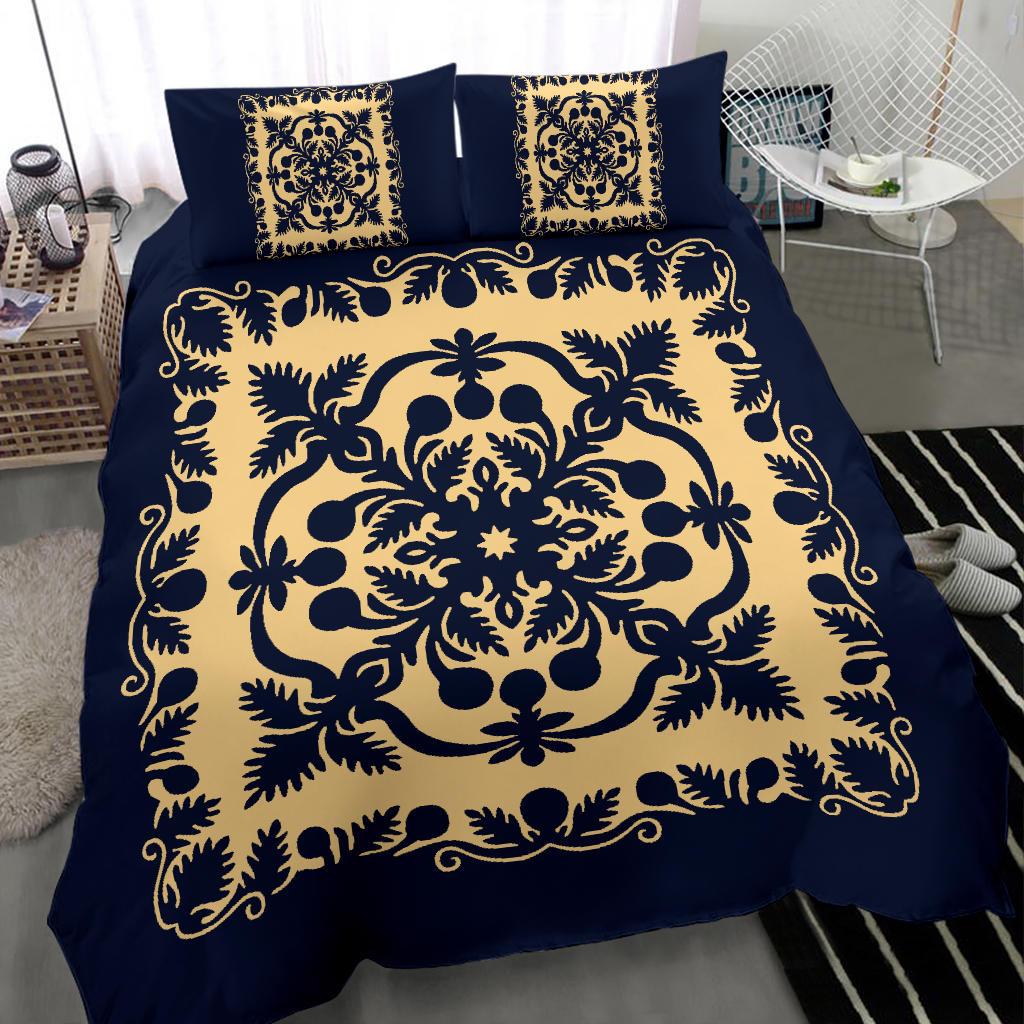 Hawaii Bedding Set Royal Pattern - Indigo - Polynesian Pride