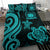 Samoa Polynesian Bedding Set - Turquoise Tentacle Turtle - Polynesian Pride