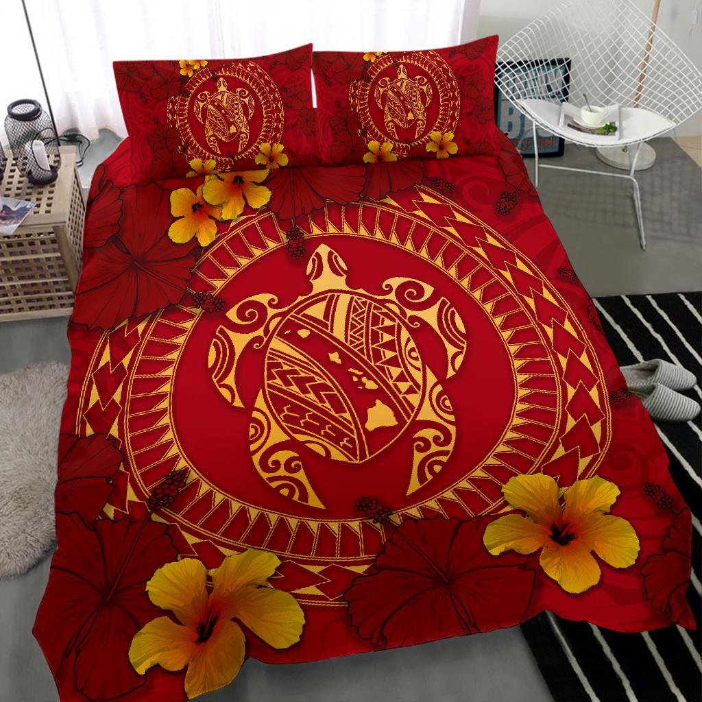 Hawaii Bedding Set - Hawaii Turtle Polynesian Bedding Set - Oil Style - Polynesian Pride
