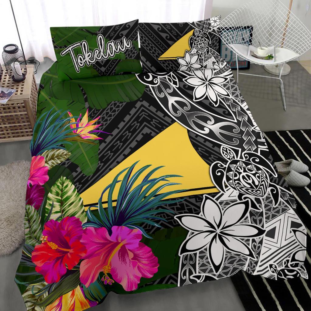Tokelau Bedding Set - Turtle Plumeria Banana Leaf - Polynesian Pride