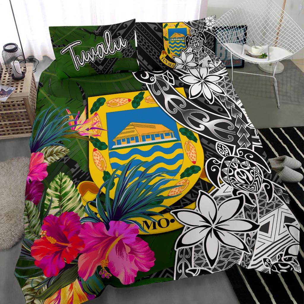 Tuvalu Bedding Set - Turtle Plumeria Banana Leaf - Polynesian Pride
