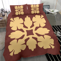 Hawaiian Bedding Set Royal Pattern - Coral - C1 Style - Polynesian Pride
