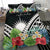 Marshall Islands Bedding Set - Marshall Islands Coat of Arms & Polynesian Tropical Flowers White - Polynesian Pride