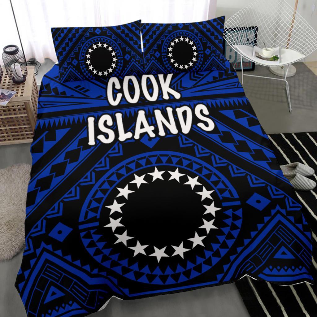 Cook Island Bedding Set - Seal With Polynesian Tattoo Style ( Blue) - Polynesian Pride