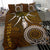 Cook Islands Custom Personalised Bedding Set - Polynesian Boar Tusk Brown - Polynesian Pride