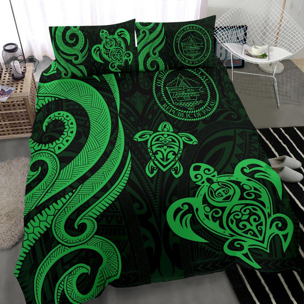 Palau Bedding Set - Green Tentacle Turtle - Polynesian Pride