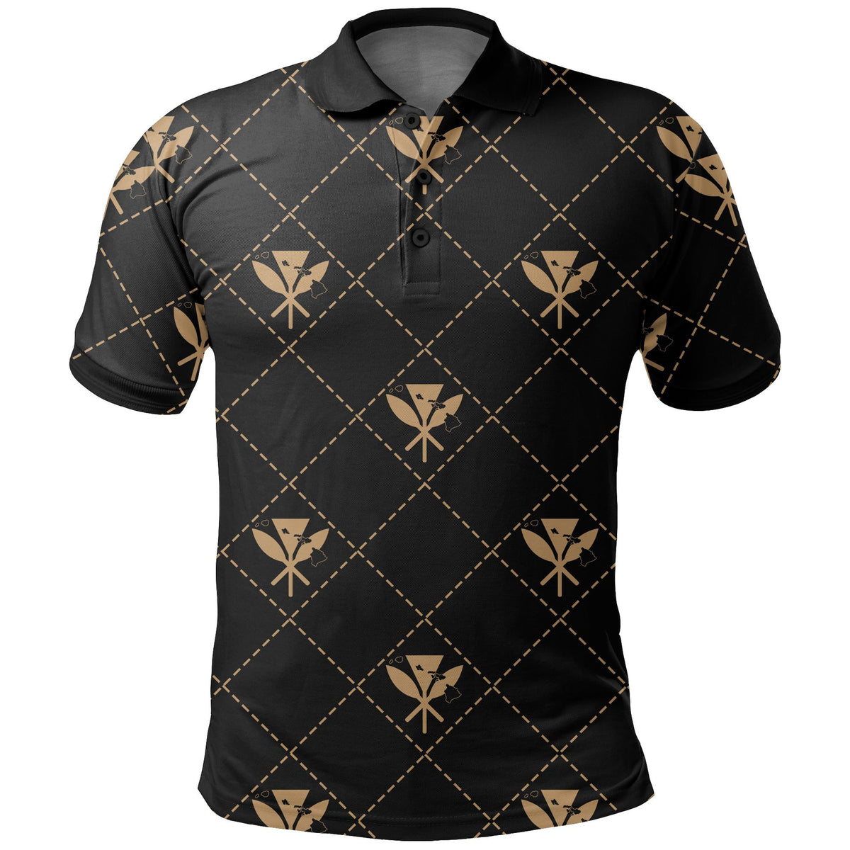 Kanaka Maoli Polo Shirt Regal AH - Polynesian Pride