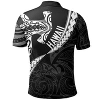 Hawaiian Kanaka Polo Shirt Mano Kihikihi White - Polynesian Pride