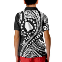 Custom Atiu Cook Islands Polo Shirt Black Polynesian Wave Style LT9 - Polynesian Pride
