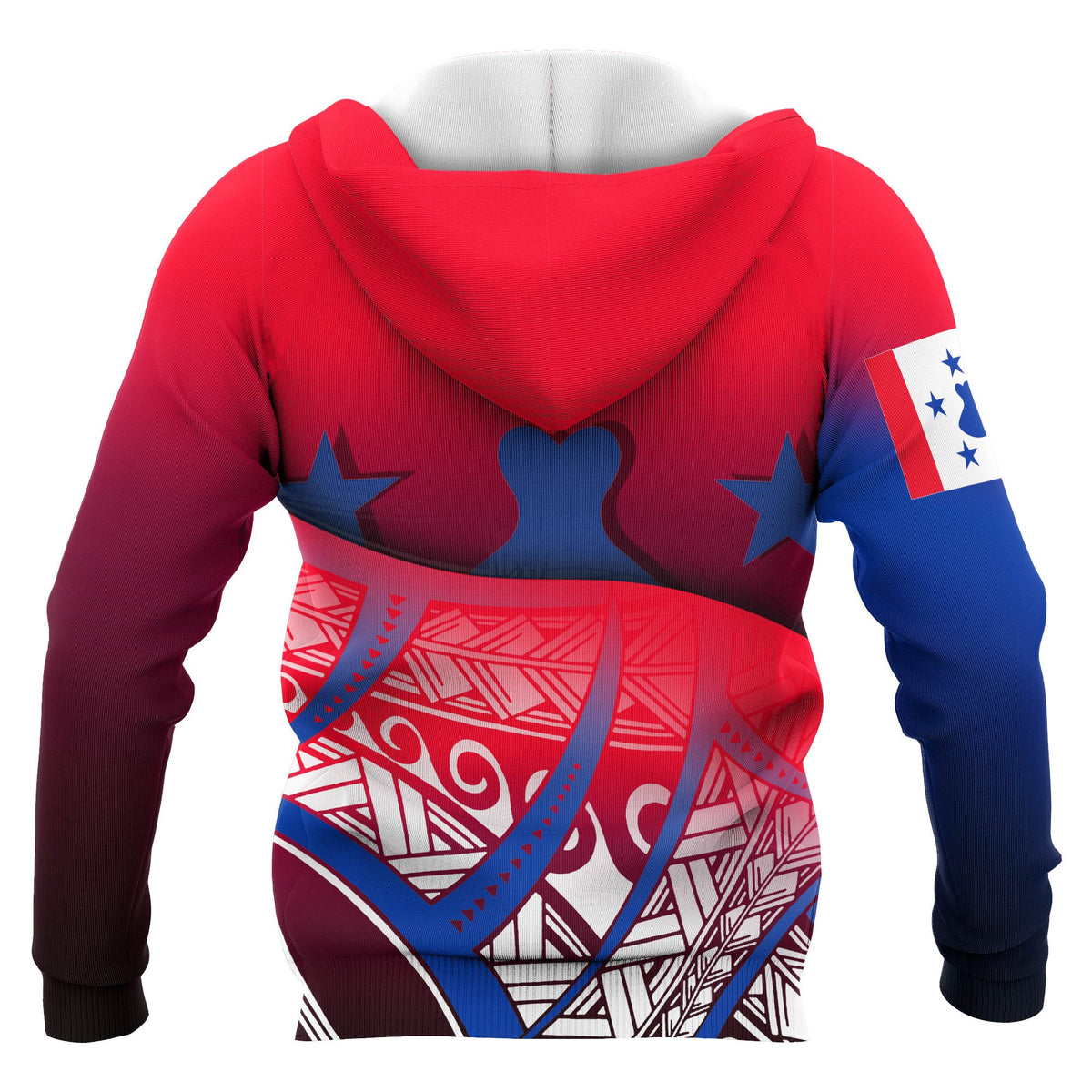 Austral Islands Coat of Arms Zip up Hoodie Polynesian Pattern - Polynesian Pride