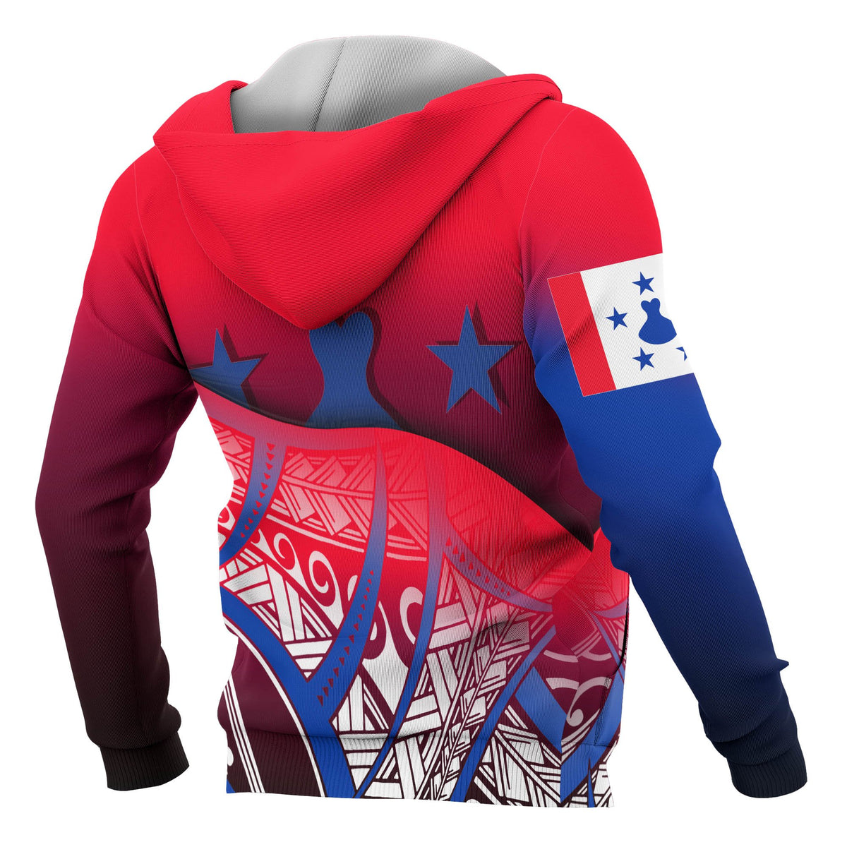 Austral Islands Coat of Arms Zip up Hoodie Polynesian Pattern - Polynesian Pride