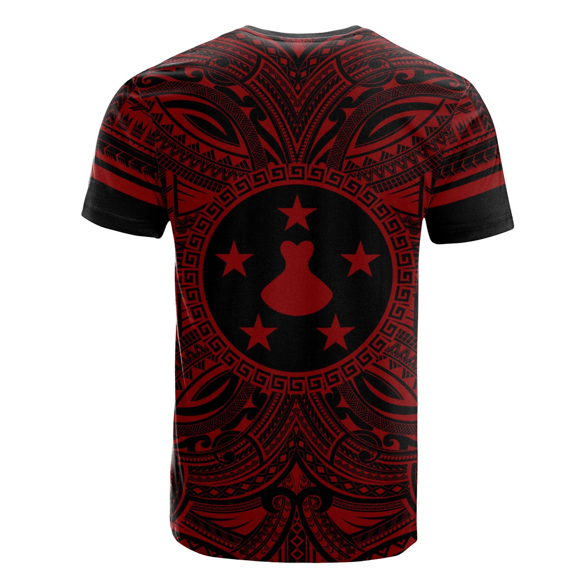 Austral Islands T Shirt Austral Islands Coat of Arms Polynesian Red Black - Polynesian Pride