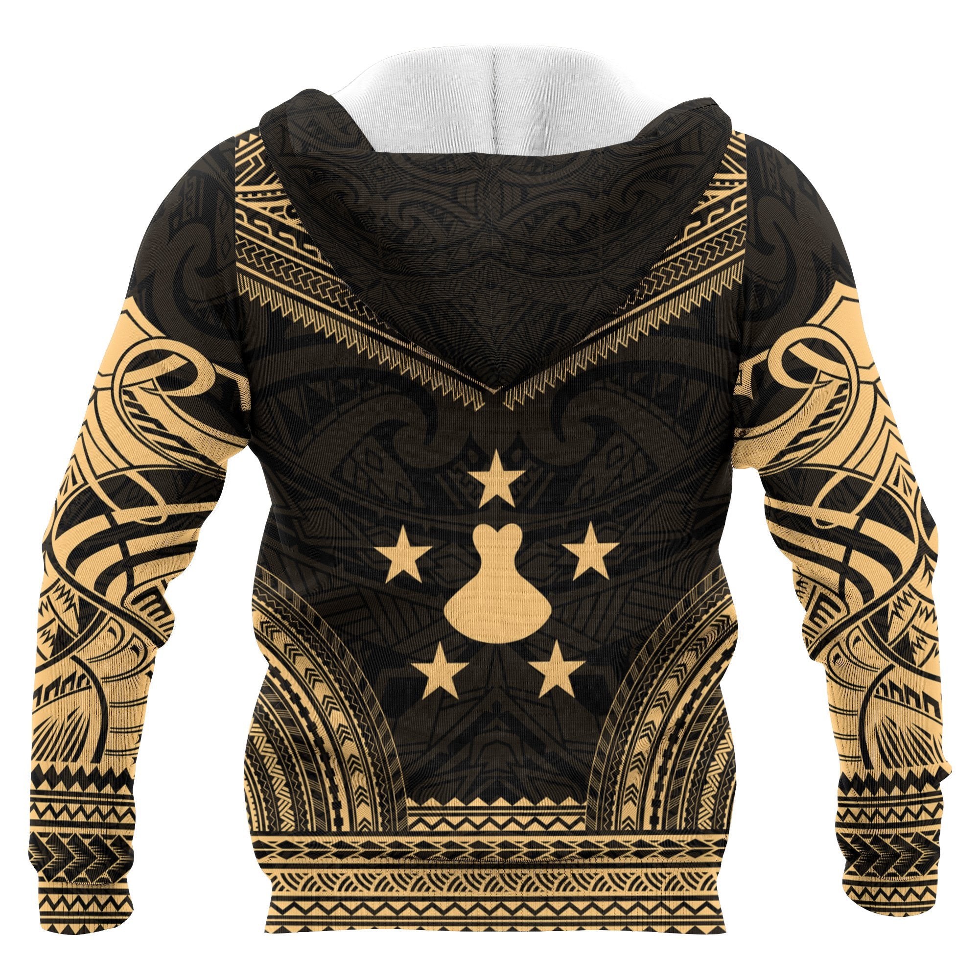 Austral Islands Polynesian Chief Custom Hoodie Gold Version Unisex Gold - Polynesian Pride