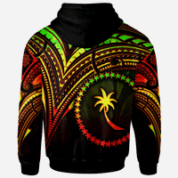 Chuuk State Zip Hoodie Reggae Color Cross Style - Polynesian Pride