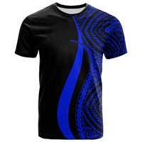 Micronesia T Shirt Blue Micronesian Tentacle Tribal Pattern Unisex Blue - Polynesian Pride