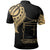 Tokelau Polo Shirt Tokelauan Tatau Gold Patterns With Coat Of Arms - Polynesian Pride