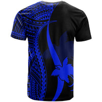 Papua New Guinea Custom T Shirt Blue Micronesian Tentacle Tribal Pattern - Polynesian Pride