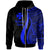 Wallis and Futuna Zip up Hoodie Blue Tentacle Tribal Pattern Unisex Blue - Polynesian Pride